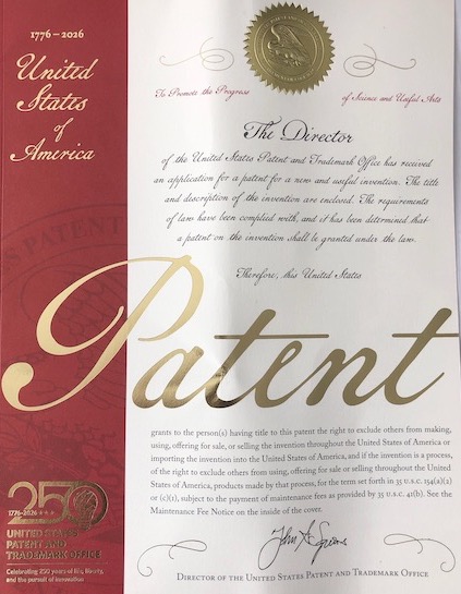 US-Patent-12640122-B1 certificate