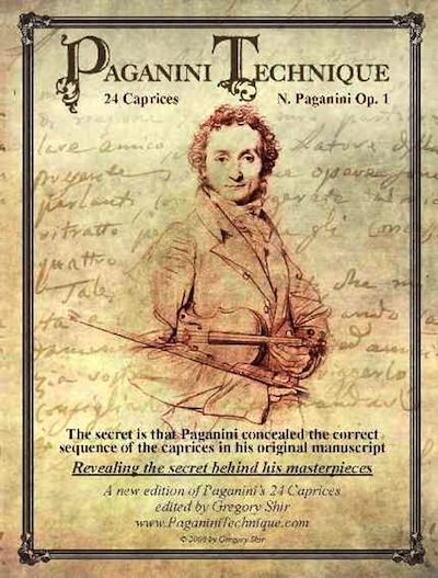 Paganini Technique Violin Book front